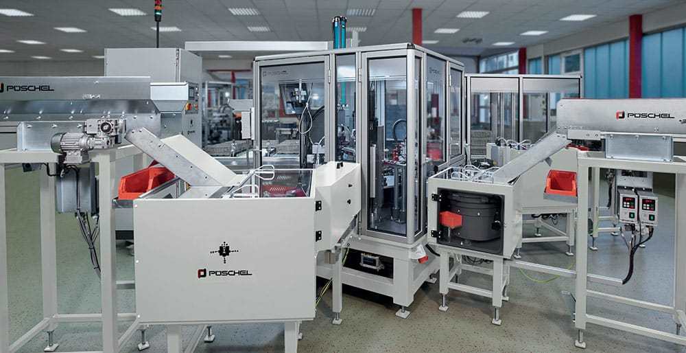 PÜSCHEL Automation – Montageautomaten mit leicht zugänglichem wie übersichtlichem Aufbau durch standardisierte Module.